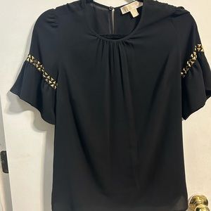 Michael Kors, size M, gold studded, black shirt